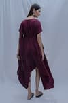 Shop_Bohame_Purple Tencel Asymmetric Dress _at_Aza_Fashions