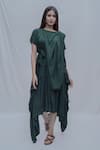 Buy_Bohame_Green Tencel Asymmetric Dress _Online_at_Aza_Fashions