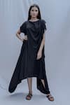 Buy_Bohame_Black Tencel Asymmetric Dress _at_Aza_Fashions