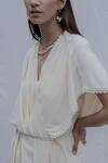 Shop_Bohame_White Handloom Cotton Rika Jumpsuit _Online_at_Aza_Fashions
