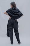 Shop_Bohame_Black Tencel Pleated Dhoti Jumpsuit _at_Aza_Fashions