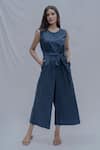 Buy_Bohame_Blue Cotton Jumpsuit _at_Aza_Fashions