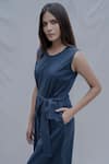 Bohame_Blue Cotton Jumpsuit _Online_at_Aza_Fashions