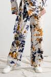 Buy_Bohame_Beige Linen Lapel Missy Tie Dye Co-ord Pant Set _Online_at_Aza_Fashions
