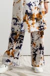 Buy_Bohame_Beige Linen Tiammi Tie Dye Co-ord Pant Set _Online_at_Aza_Fashions