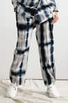 Buy_Bohame_Blue Linen Lapel Tokyo Tie Dye Co-ord Jacket Set _Online_at_Aza_Fashions