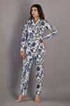 Buy_Bohame_Off White Cotton Satin Printed Floral Notched Erica Jacket And Pant Set _at_Aza_Fashions