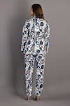 Shop_Bohame_Off White Cotton Satin Printed Floral Notched Erica Jacket And Pant Set _at_Aza_Fashions