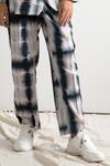 Buy_Bohame_Blue Linen Lapel Loucia Tie Dye Co-ord Pant Set _Online_at_Aza_Fashions