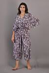 Buy_Bohame_Purple Crepe Printed Floral V Neck Winika Jumpsuit _at_Aza_Fashions