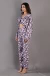 Bohame_Purple Cotton Satin Ayana Floral Print Jumpsuit_Online_at_Aza_Fashions