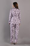 Shop_Bohame_Purple Cotton Satin Printed Floral Notched Lapel Cecilia Jacket And Pant Set _at_Aza_Fashions