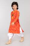 Shop_Byb Premium_Orange 100% Cotton Printed Bandhani Kurta Set _Online_at_Aza_Fashions