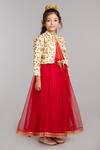 Byb Premium_Dress With Embroidered Jacket For Girls_Online_at_Aza_Fashions