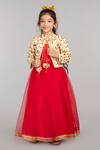 Shop_Byb Premium_Dress With Embroidered Jacket For Girls_Online_at_Aza_Fashions