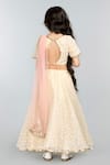 Shop_Byb Premium_Cream Cotton Blend Embroidered And Embellished Thread & Sequin Floral Lehenga Set _at_Aza_Fashions