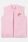 Buy_Byb Premium_Pink Cotton, Linen Tassels, Beads Detail Bundi _at_Aza_Fashions