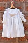 Buy_Love The World Today_White Handloom Cotton Spring Peter Pan Collar Dress_at_Aza_Fashions