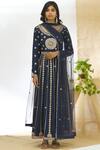 Aariyana Couture_Blue Muslin Round Embroidered Anarkali Set _Online_at_Aza_Fashions