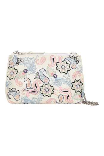 Buy_The Leather Garden_White Embroidery, Pearls Carnation Leather Bag With Sling _Online_at_Aza_Fashions