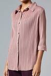 Scarlet Sage_Pink Pleated Shirt_at_Aza_Fashions