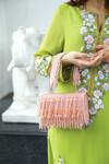 Shop_Adora by Ankita_Pink Crystals Cristal Flapper Clutch With Handle _at_Aza_Fashions