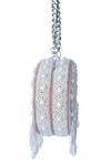 Adora By Ankita_Pink Embroidered Floral Bead Tassel Clutch _Online_at_Aza_Fashions