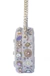 Buy_Adora By Ankita_Multi Color Embroidered Velvet Floral Crystal Clutch _Online_at_Aza_Fashions