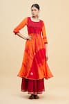 Buy_Samyukta Singhania_Cotton Tie Dye Layered Dress_Online_at_Aza_Fashions