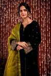 Buy_Chandbari_Black Sequin Embroidered Kurta Set_Online_at_Aza_Fashions