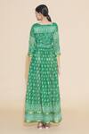 Shop_Samyukta Singhania_Green Chinnon Tie Dye Maxi Dress_at_Aza_Fashions