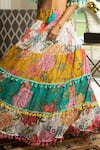 Shop_Cin Cin_Multi Color Cotton Floral Motif Skirt Set_Online_at_Aza_Fashions