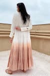 Shop_Chambray & Co._Beige Cotton Dyed Round Tiered Maxi Dress _at_Aza_Fashions