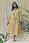 Buy_Chambray & Co._Yellow Jonquil Textured Dress_at_Aza_Fashions