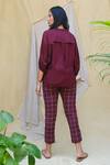 Shop_Chambray & Co._Purple Cotton Ruffle Pocket Shirt_at_Aza_Fashions