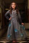 Buy_Cute Couture_Grey Organza Sequins, Embroidery Jacket And Lehenga Set _at_Aza_Fashions