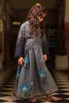 Buy_Cute Couture_Grey Organza Sequins, Embroidery Jacket And Lehenga Set _Online_at_Aza_Fashions