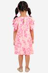 Shop_Lil Drama_Pink Cotton Printed Dress For Girls_at_Aza_Fashions