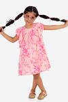 Buy_Lil Drama_Pink Cotton Printed Dress For Girls_Online_at_Aza_Fashions