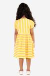 Shop_Lil Drama_Yellow Cotton Printed Dress For Girls_at_Aza_Fashions
