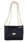 Buy_ClutcH'D_Black Flap Sling Bag _at_Aza_Fashions