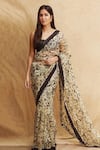 Buy_Sabyasachi_Organza Printed Saree_at_Aza_Fashions