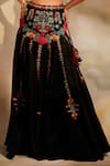 Chandrima_Black Chanderi Embroidered Lehenga _Online_at_Aza_Fashions