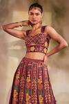 Buy_Chandrima_Purple Chanderi Embroidered Bustier_at_Aza_Fashions