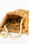 Shop_NR BY NIDHI RATHI_Gold Embroidered Pearl Potli Bag _Online_at_Aza_Fashions