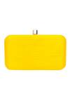 Shop_NR By Nidhi Rathi_Yellow Embroidery, Sequins Tulip Clutch_at_Aza_Fashions