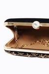 NR By Nidhi Rathi_Black Hand Embroidered Silk Clutch Bag_at_Aza_Fashions