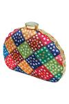 Buy_NR BY NIDHI RATHI_Bandhani Print Clutch Bag_Online_at_Aza_Fashions
