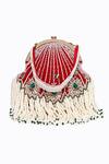 Shop_NR by Nidhi Rathi_Velvet Hand Embellished Clutch Bag_at_Aza_Fashions