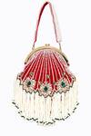 Buy_NR by Nidhi Rathi_Velvet Hand Embellished Clutch Bag_Online_at_Aza_Fashions